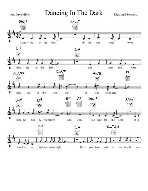 Dancing In The Dark Sheet Music For Guitar Mixed Ensemble