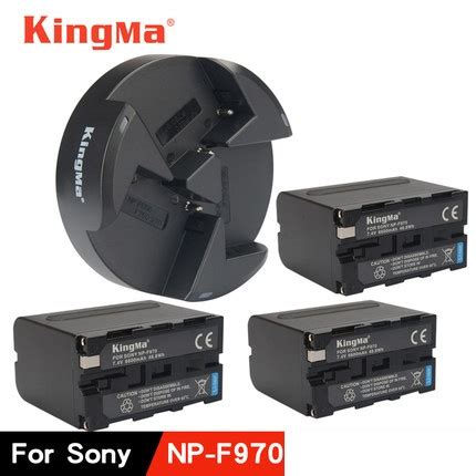 KINGMA 3 Pcs NP F970 L Series Info Lithium Batteries With Type C USB