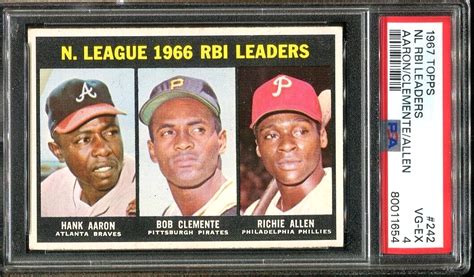 1967 Topps NL RBI Leaders 242 Aaron Clemente Allen PSA 4 EBay