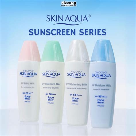 Jual Sunscreen Skin Aqua UV Moisture Milk Spf50 Spf30 Spf25 Tone