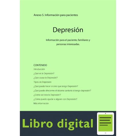 Depresion Informacion Para El Paciente Ebook Al X