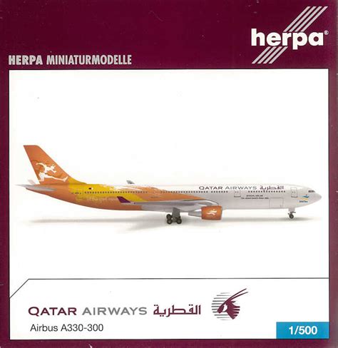 Airbus A330 300 Qatar Airways Asian Games Orange A7 AED Herpa 507523