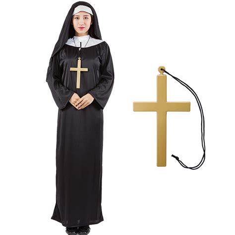 Buy Alaiyaky Nun Outfit Priest Costume For Adult Nun Costume Suit Vicar Outfit Monk Costume