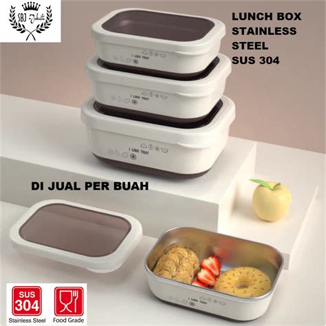 Jual Kotak Makan Lunch Box Stainless Steel Meal Box Bpa Free Anti