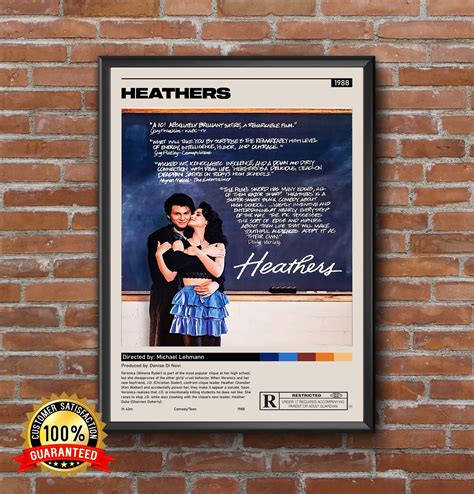 Heathers Movie Poster- Retro Movie Poster Art, Home Cinema, Vintage ...