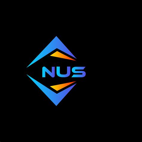 NUS abstract technology logo design on Black background. NUS creative ...