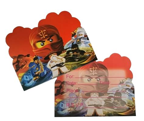 Zaproszenia Na Urodziny Ninjago Szt Zaproszenie Allegro Pl