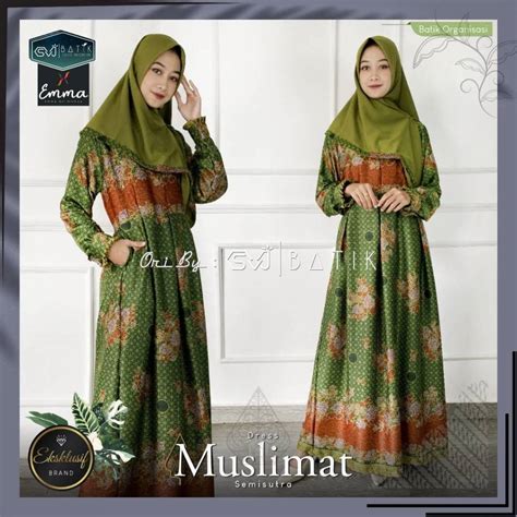 Jual Gamis Muslimat NU Semisutra Terbaru 2024 Seragam Pengajian