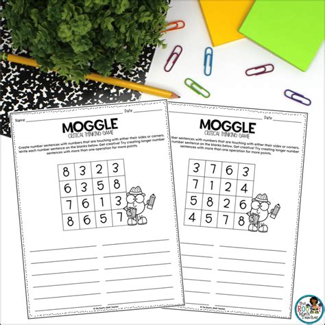 Math Boggle Board: Moggle - The Routty Math Teacher