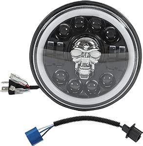 Faro Delantero LED De Motocicleta 12V 7in Motocicleta LED Angel Eye