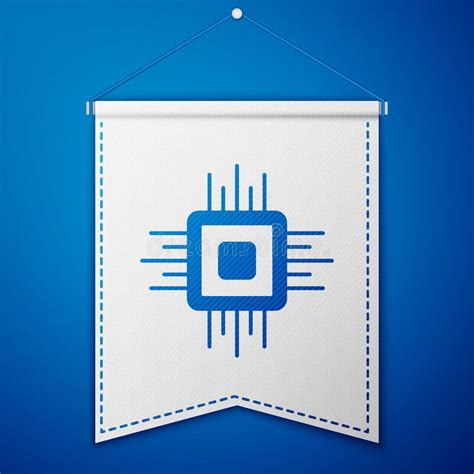 Procesador De Computadora Azul Con Icono De Cpu De Microcircuitos