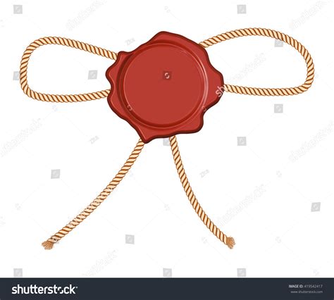 Vector Red Wafer Wax Seal Stock Vector Royalty Free 419542417 Shutterstock