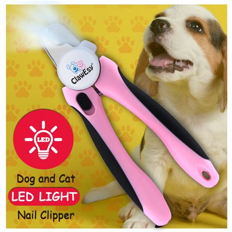 LED Dog Nail Clippers with Safety Guard, LED Light and Nail File - Ult