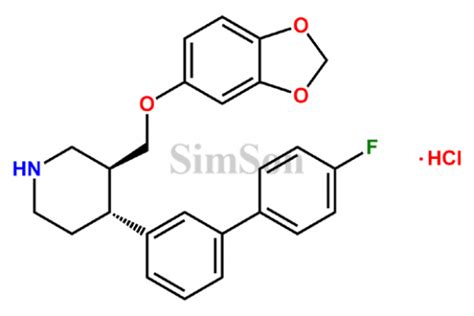 Paroxetine Ep Impurity J Hydrochloride Cas No Na Simson Pharma Limited