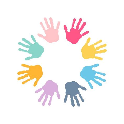 hand circle vector art icons  graphics