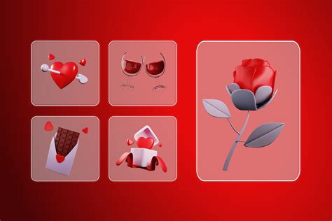 Valentine S Day 3d Icon Behance