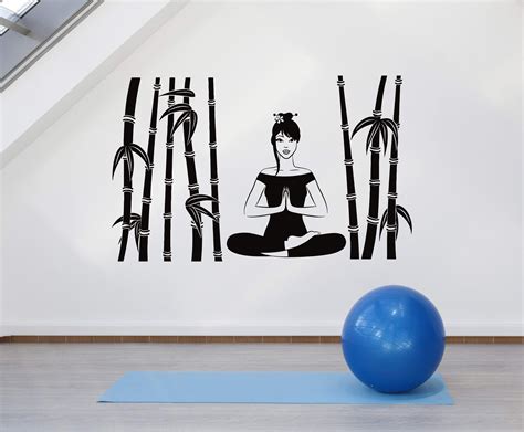 Vinyl Wall Decal Meditation Room Cane Zen Yoga Center Decor Stickers