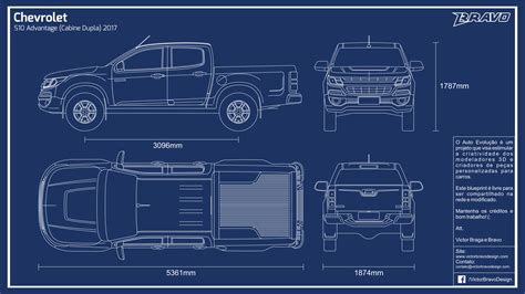 Blueprints Chevrolet S Advantage Cabine Dupla