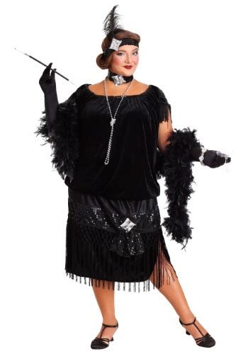 Flattering Plus Size Flapper Costumes • Gatsby Flapper Girl