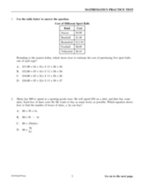 Mca Practice Test Grade 8 11