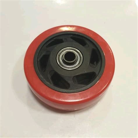 Jual Roda Pu Merah Double Bearing Medium Duty Caster Taiwan Inch