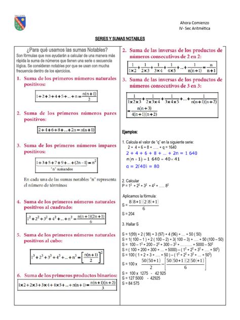 Series Y Sumatorias Pdf