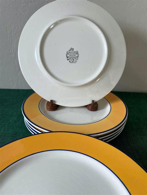 Pagnossin Italy China Spa Bright Yellow Blue Trim Dinner Etsy