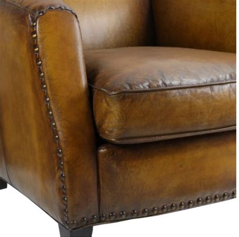 Baccarat Camel Leather Club Chair Matthew Izzo Collection