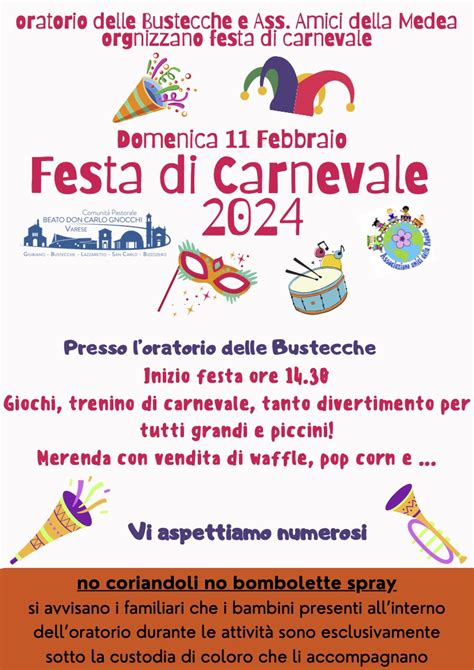 Carnevale alle Bustecche 2024 Comunità Pastorale Beato don Carlo