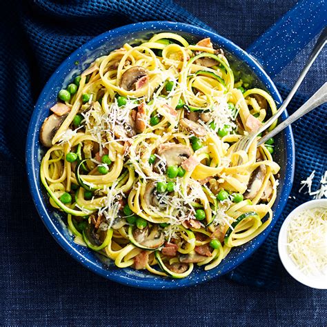 Mushroom Fettuccine Carbonara Healthy Recipe Ww Australia