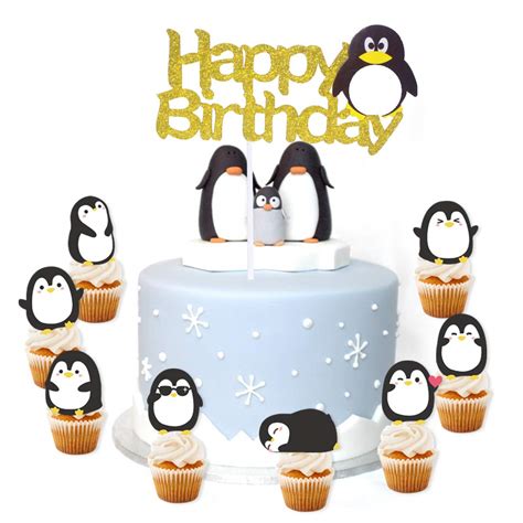 Buy Pcs Penguin Party Supplies Happy Birthday Banner Walking Penguin