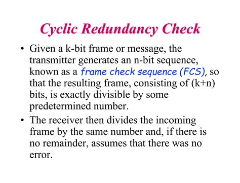 Computer Networks Error Detection And Correction Ppt