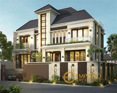 Desain Tampak Depan Rumah Hook Villa Bali 3 Lantai Bapak Abdul Di Ambon