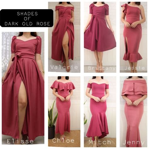 Dark Old Rosehot Pink Theme Formal Dresses Shopee Philippines Atelier Yuwaciaojp