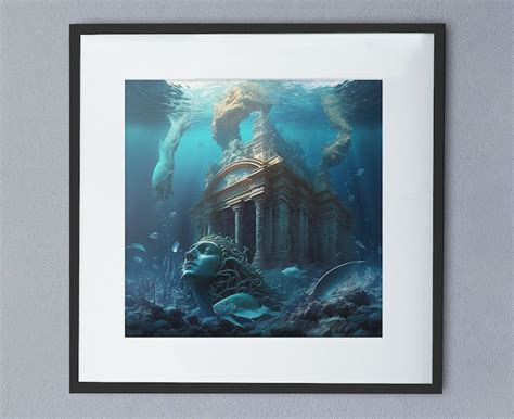 Underwater City Digital Painting, Printable Wall Art, Digital Download ...