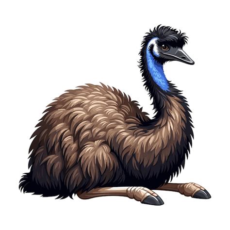 Cute Emu Vector Illustration De Dessin Anim Vecteur Premium