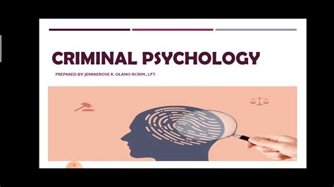 Criminal Psychology Introduction To Criminology Youtube