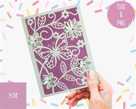 Svg 3d Pop Up Butterfly Card Digital Download Happy Etsy