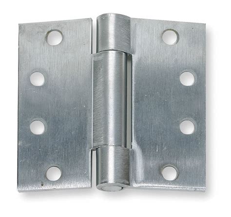 Grainger Approved 3 12 In X 3 12 In Butt Hinge With Dull Chrome Finish Full Mortise Mounting