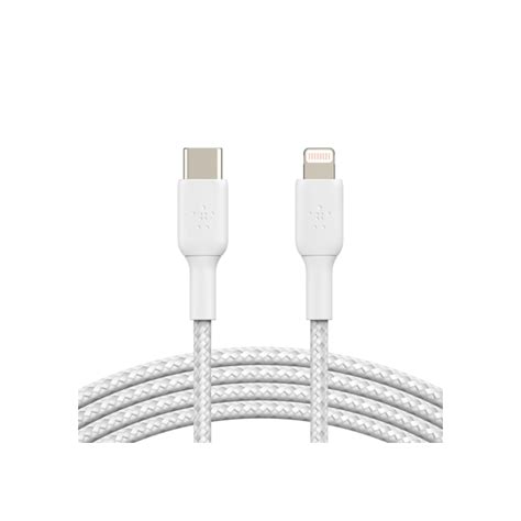 Cable Lightning Usb C Trenzado M Blanco Belkin K Tuin