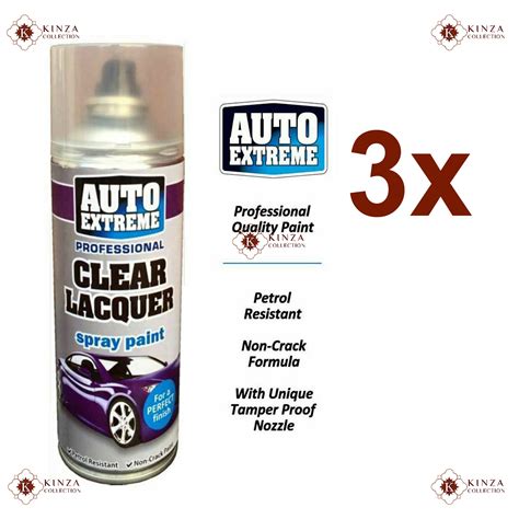 3 X 400ml Auto Extreme Clear Lacquer Gloss Spray Paint Aerosol Etsy