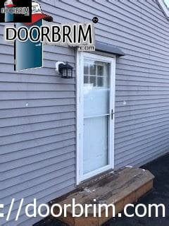 Exterior rain drip guard by DOORBRIM stops leaks and dripping.