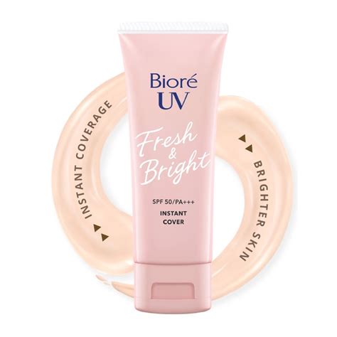 Jual Biore UV Fresh And Bright Instant Cover Sunscreen 30gr HBHoz