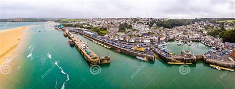 Aerial View Of Padstow In Cornwall Stock Image Image Of Nature