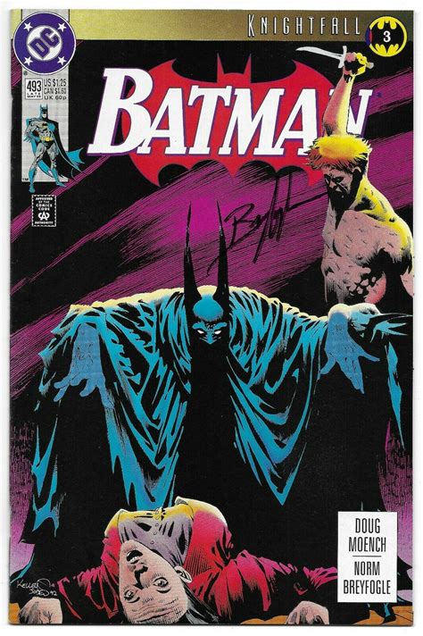 Batman Signed Norm Breyfogle Autographed Dc Knightfall Combined