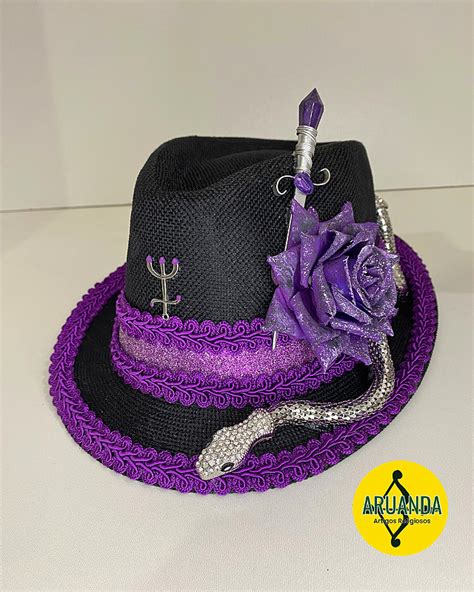 Chapéu de PombaGira Roxo Cobra Aruanda Artigos Religiosos