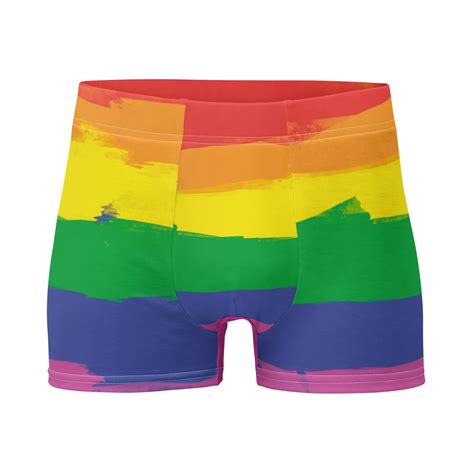 Mens Boxer Briefs Rainbow Boxer Briefs Lgbtqi Underwear Colorful Undies Underwear For Him