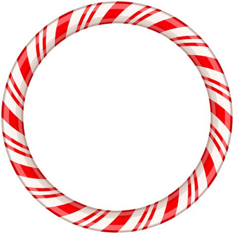 Candy Cane Round Border Frame Transparent Clip Art Christmas Wreath