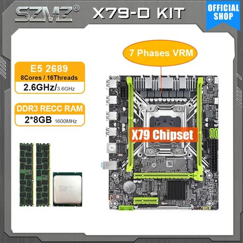 SZMZ Motherboard Kit X79 Xeon E5 2689 With 16GB DDR3 RAM 7 Phase Power