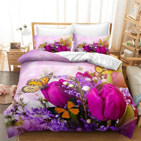 Red Roses Bedding Set Luxury Rose Floral Duvet Cover For Girls Women Couple Lover Romantic